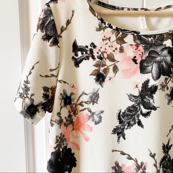 nwt pinkblush | white floral fitted dress - Picture 3 of 5